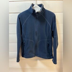 COLUMBIA Navy Fleece Zip Jacket – Size M